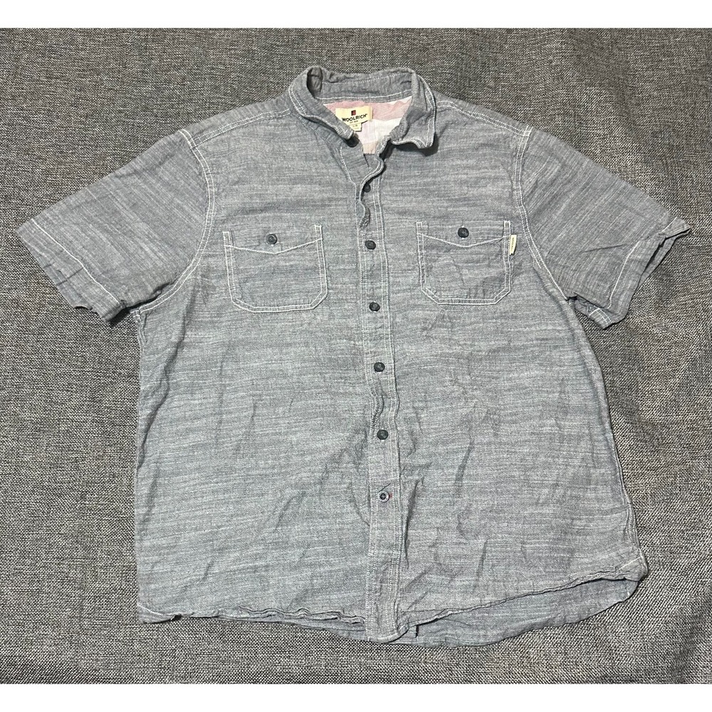 Woolrich Men's L Gray Short Sleeve‎ Shirt